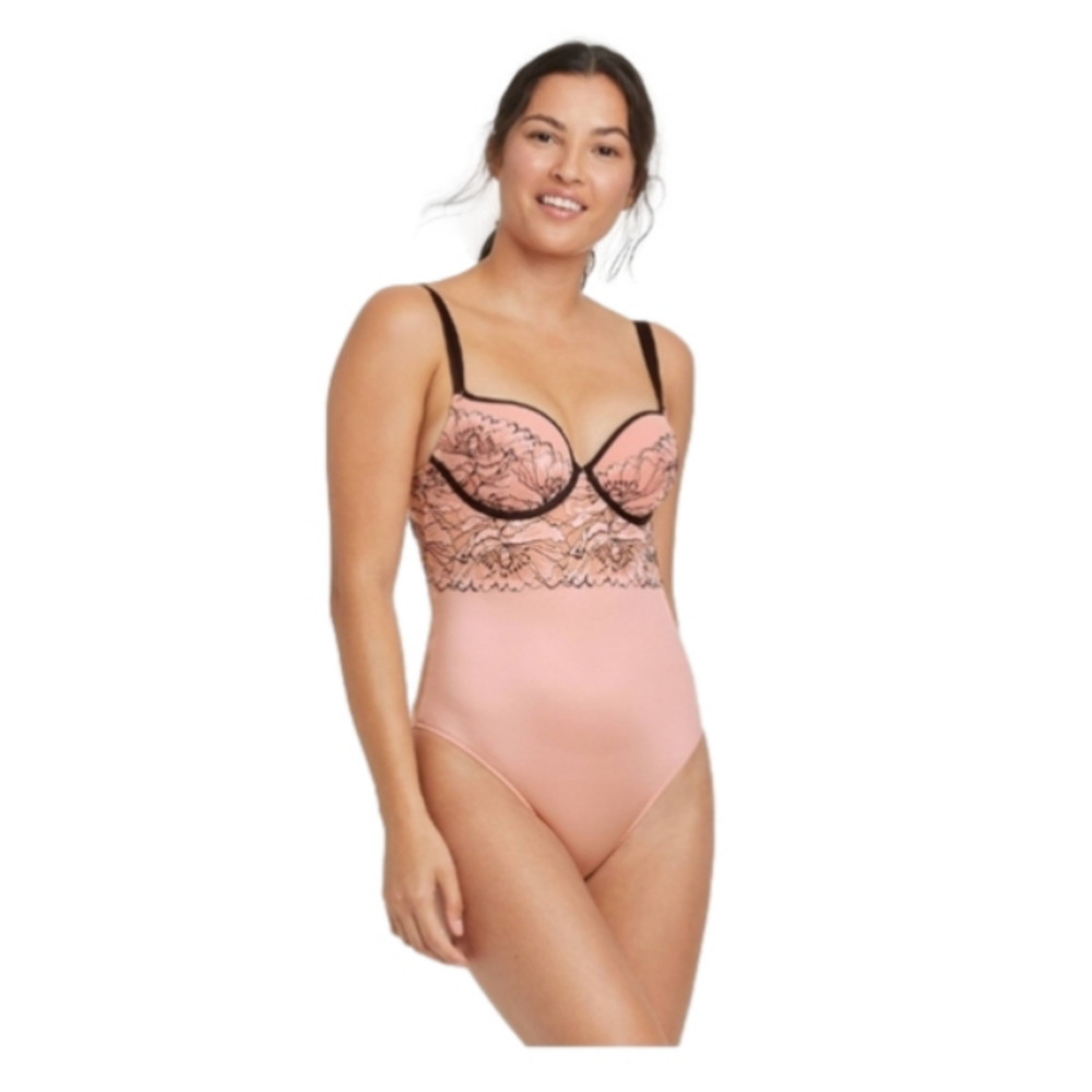 WOMEN'S Push-up Bodysuit - Auden Rose XL, Pink